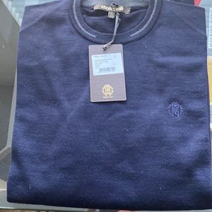 Roberto Cavalli Man knitted Sweater M size Brand New. Blue color